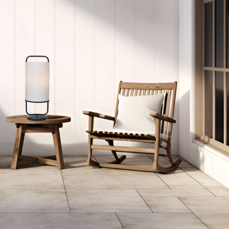 Watson Black & White Cylinder Table Lamp