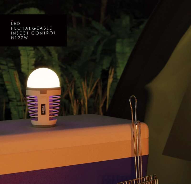 Rechargeable LED Camping Mosquito / Insect Killer - White / Red