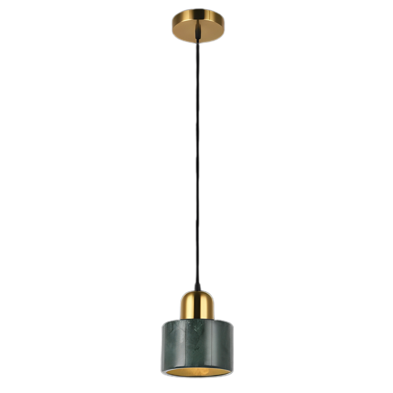 Cannon Green & Gold Marble Pendant Light