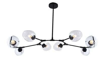Elegant Black 8 Light Pendant
