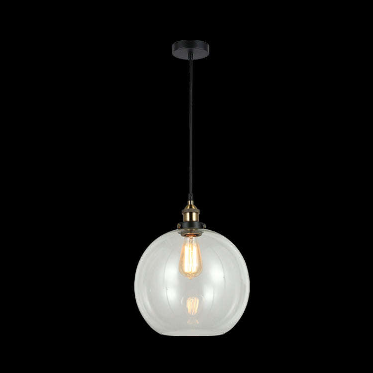 Antique Brass Glass Pendant Light