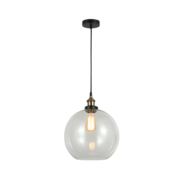 Antique Brass Glass Pendant Light