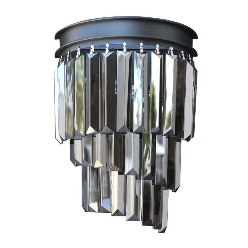 Greta Black Crystal Wall Light