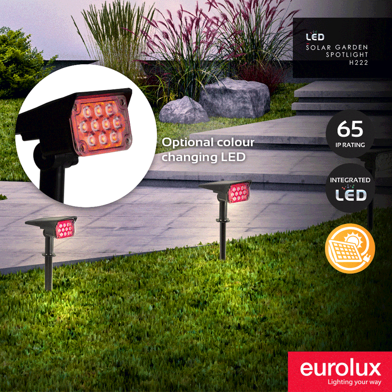 Solar Garden Spotlight - RGB