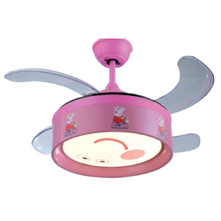 Peppa Pig Pink Retractable LED Ceiling Fan