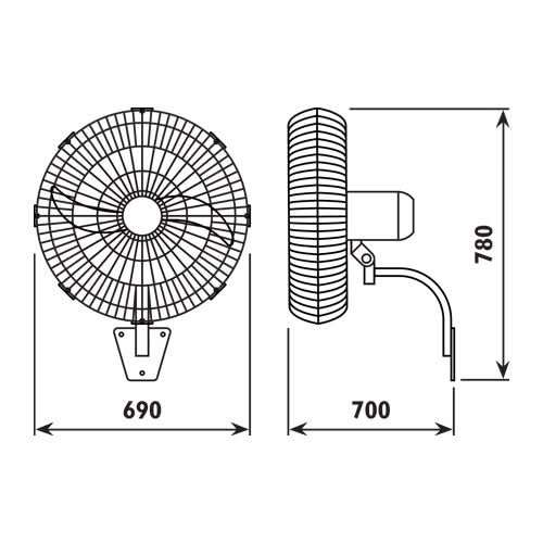 26" Industrial Wall Fan