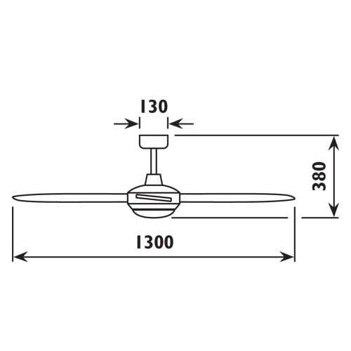 Lancer Satin Chrome Ceiling Fan