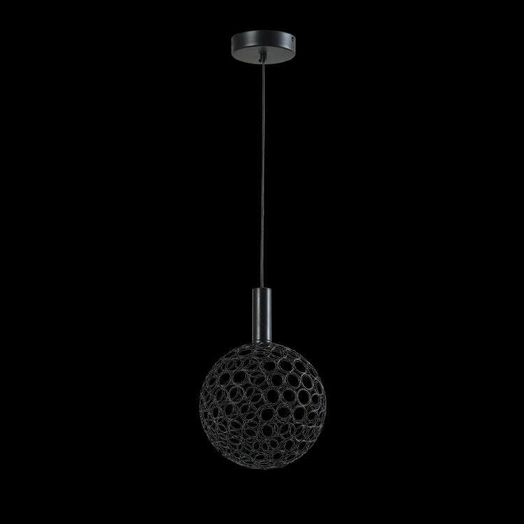 LED Black Medium Round Pendant Light