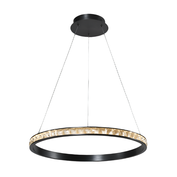 LED Crystal Ring Pendant Light