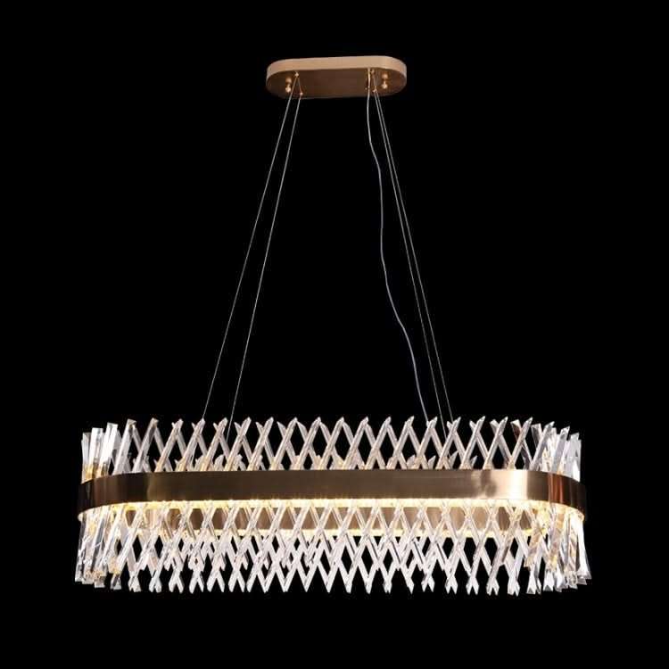 Oval & Gold Crystal Chandelier