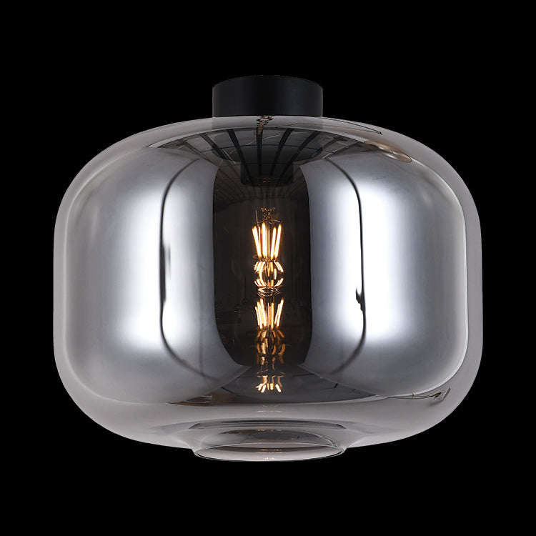 Glass Smoke Black Ceiling Light IP20