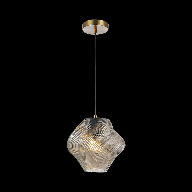Small Amber Gelato Glass Pendant Light