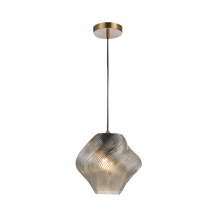Small Amber Gelato Glass Pendant Light