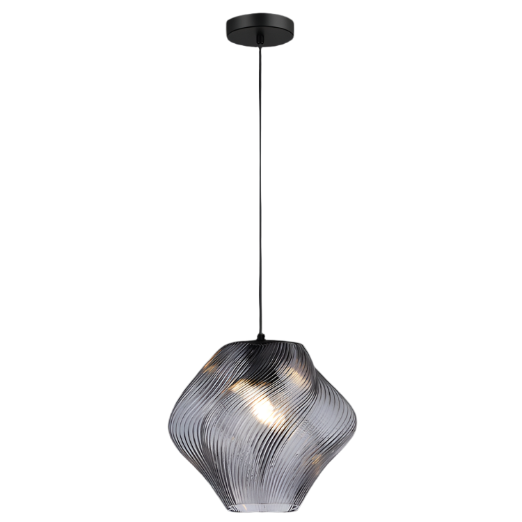 Medium Gelato Smoke Glass Pendant Light