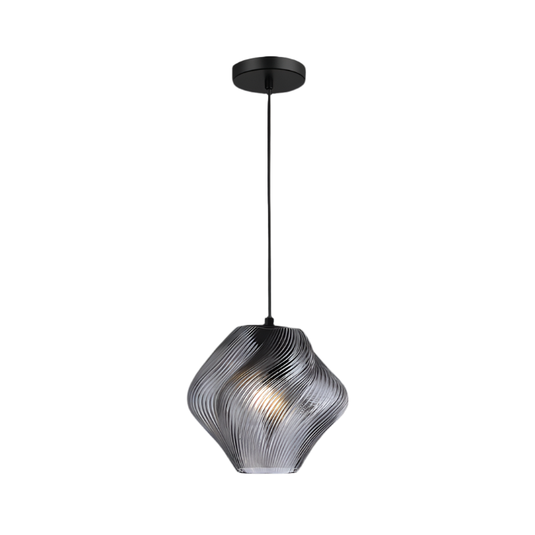 Small Smoke Gelato Glass Pendant Light