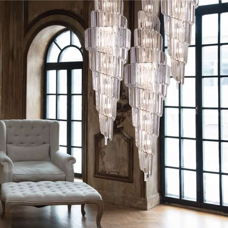 Triangular Crystal Chandelier
