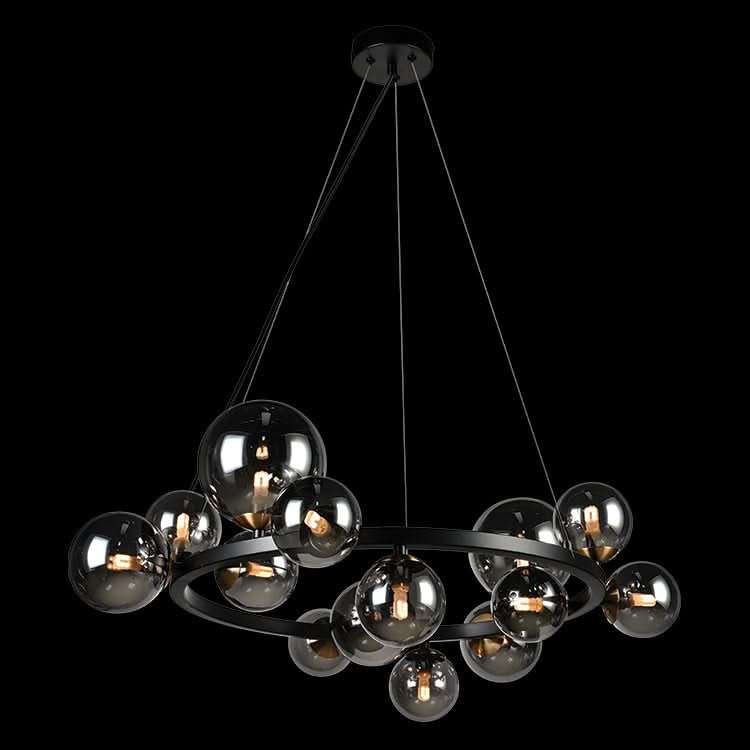 Round Small Bubble Pendant Black