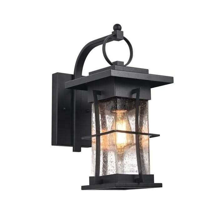 Decorative Iron and Clear Glass Wall Light