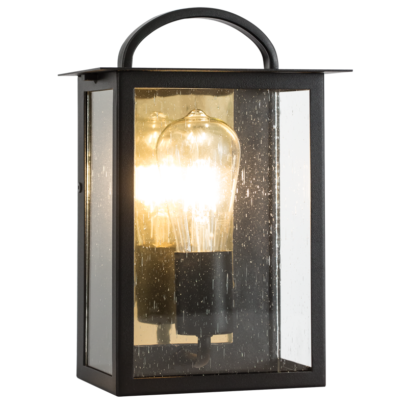 Frankfort Single Black & Gold Outdoor Wall Light