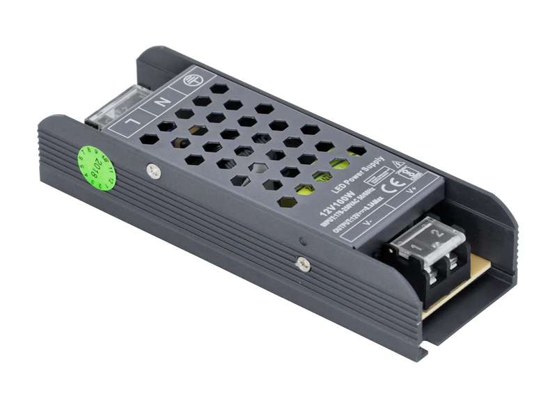 LED Power Supply - 12Vdc 120W - Surge Protected Slim Design