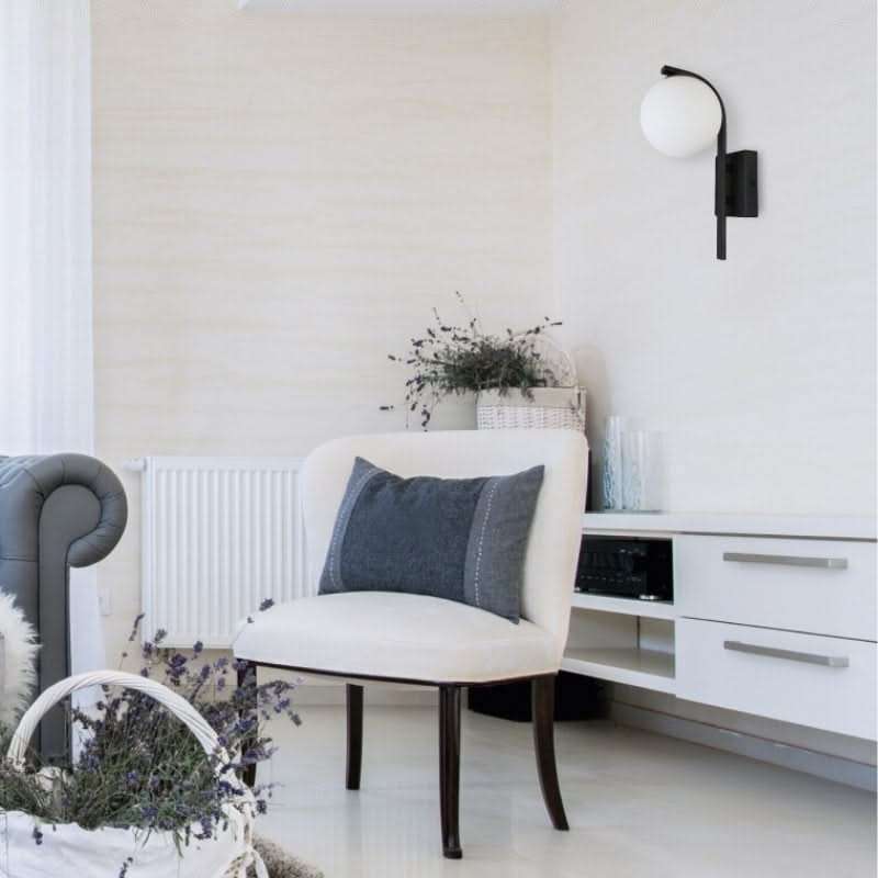 Black Curve Indoor Wall Light