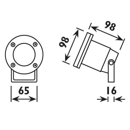 Black Spotlight Submersible - IP68