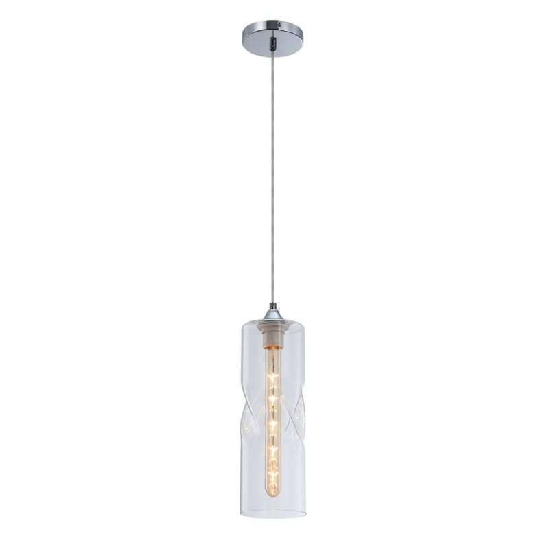 Twisted Glass Clear Pendant Light