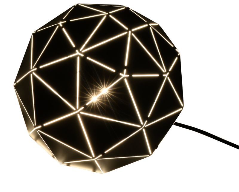 Black Laser Cut Table Lamp