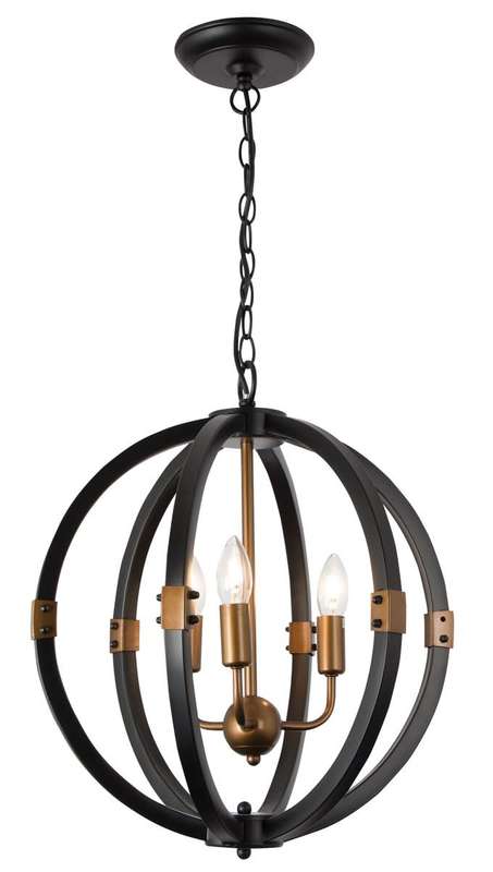 Black & Gold Metal Chandelier