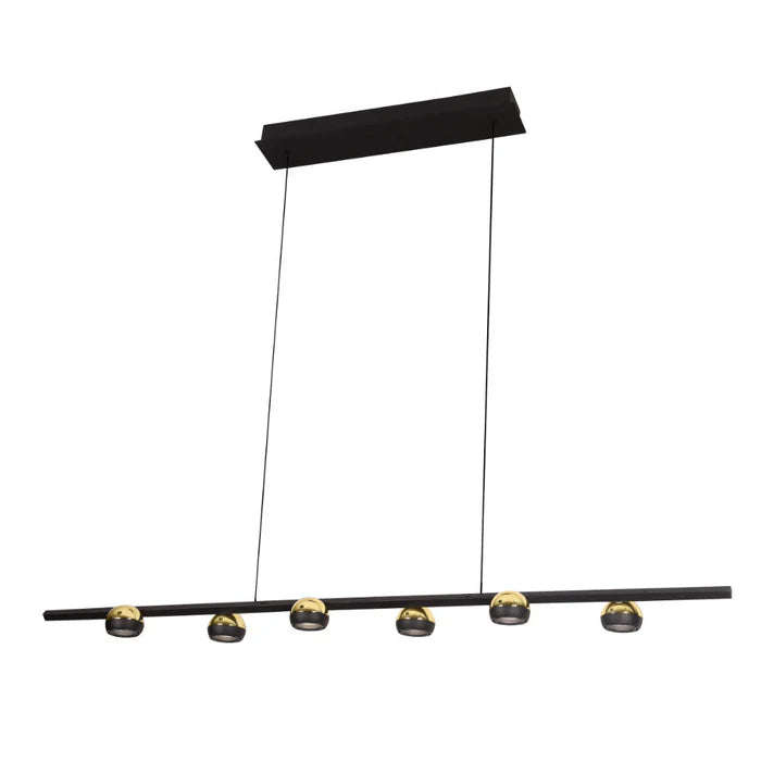 Marrakesh Black and Gold LED Pendant Light