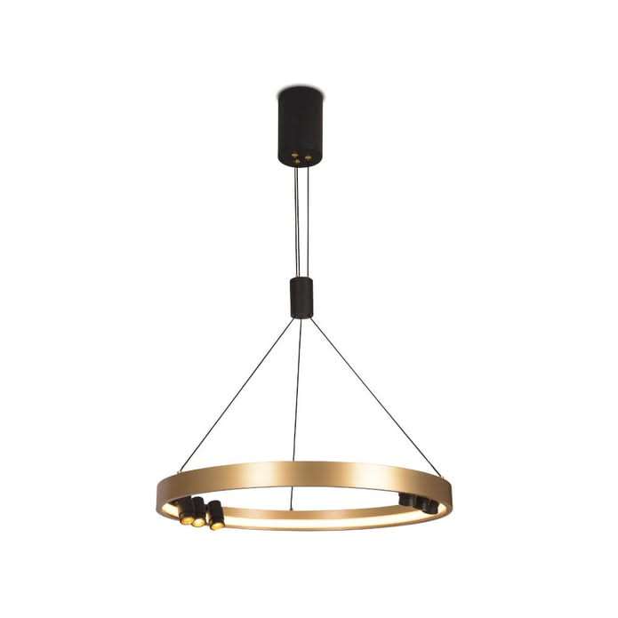 Black & Gold Monaco Round LED Pendant (Spazio)