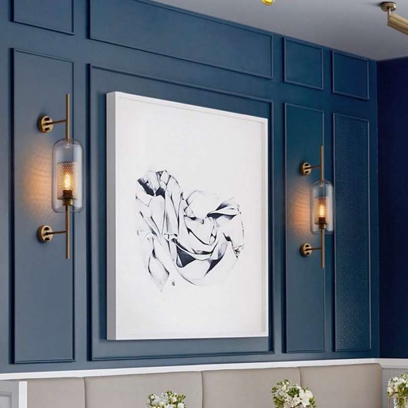 Black New York Tall Wall Light