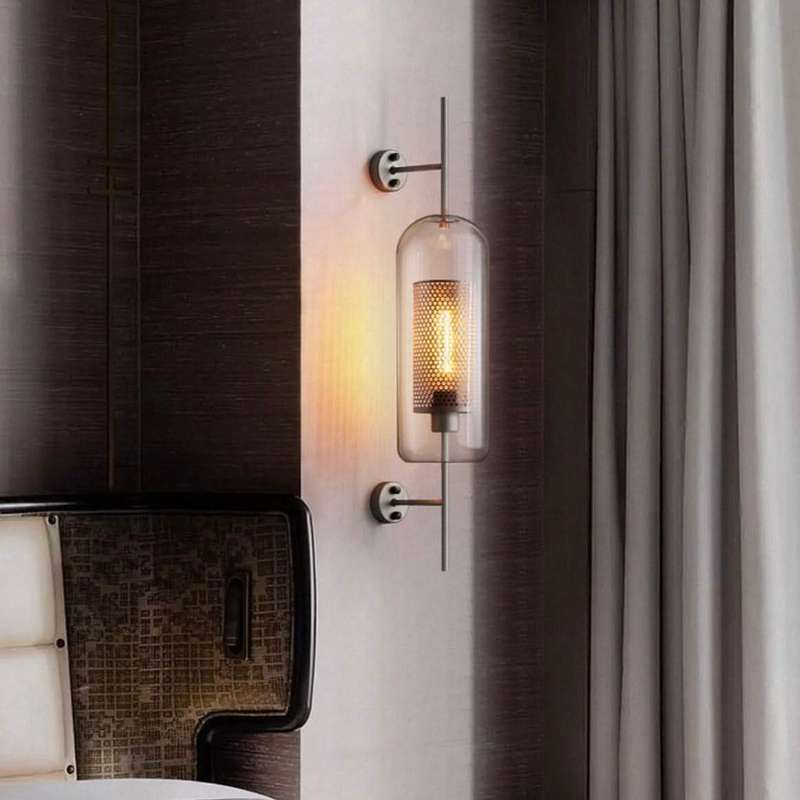 Black New York Tall Wall Light