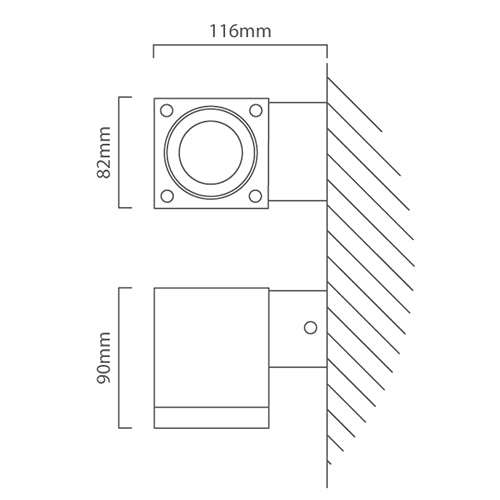 Kube White Outdoor Wall Light