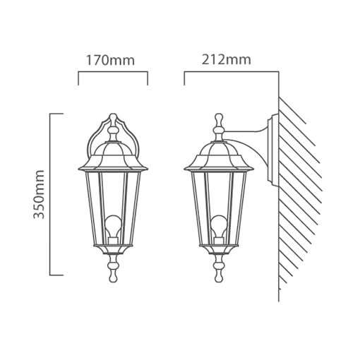 Polyprop 6 Panel Outdoor Wall Light