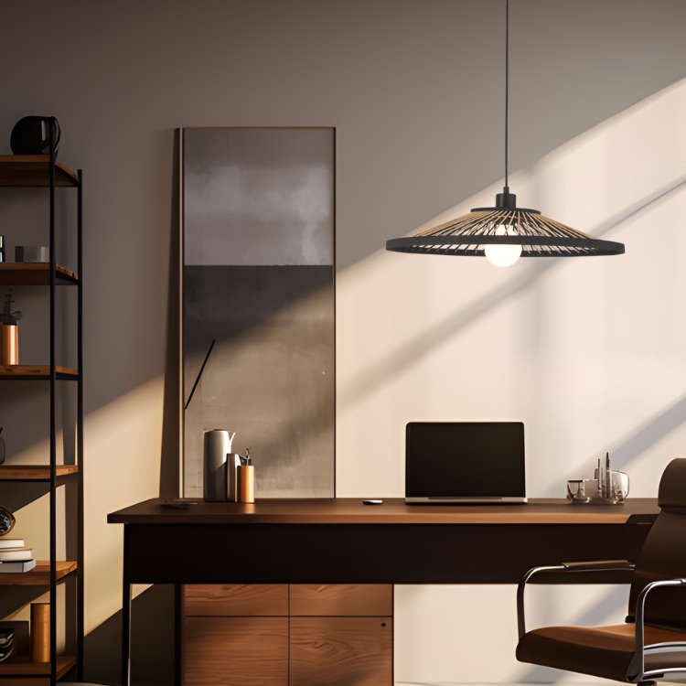 Hara Bamboo & Metal Pendant Light