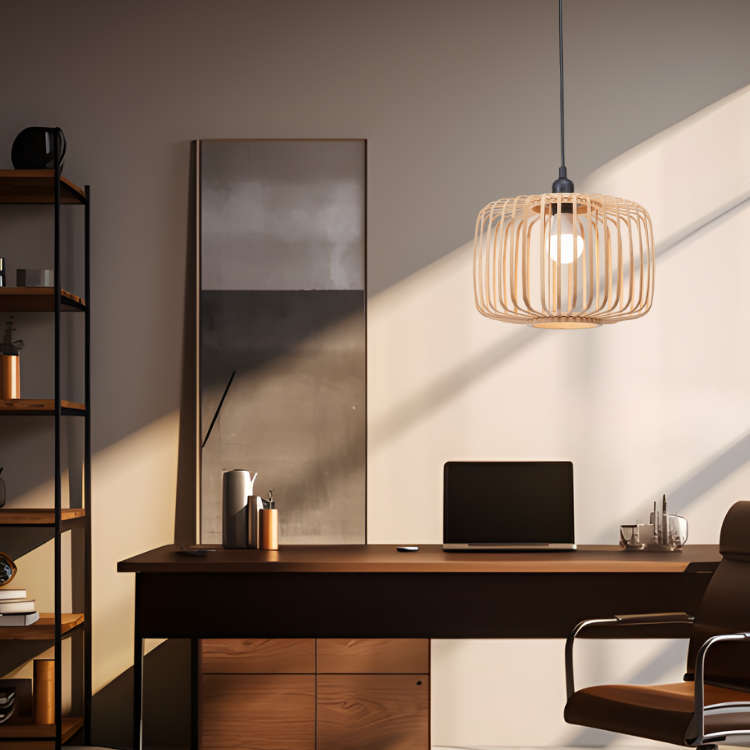 Haiku Bamboo & Metal Pendant Light
