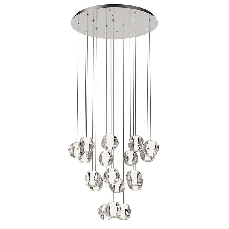 Molten Chrome LED Cluster Pendant Light