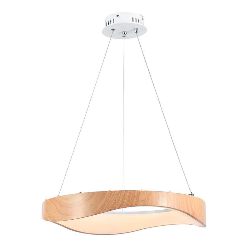 Ellipse LED Wood Grain Pendant Light