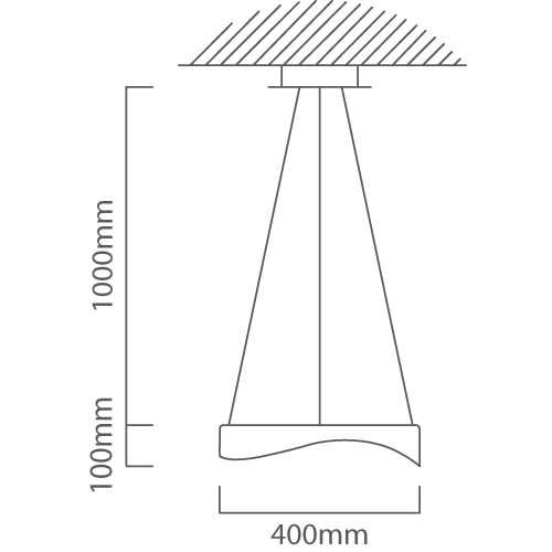 Ellipse LED Wood Grain Pendant Light