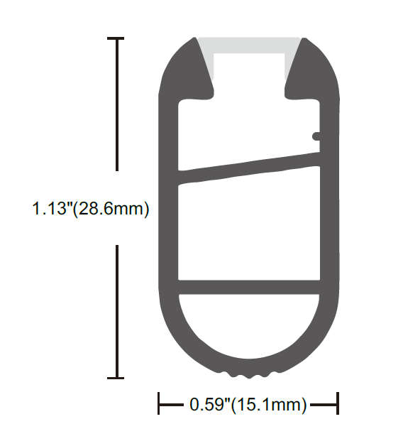 LED Extrusion - LED Cupboard / Wardrobe Lighting Rail (3m)