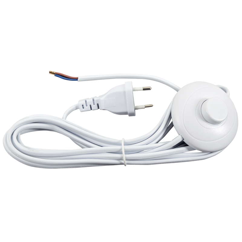 White Cable Accessory Foot Switch 5m