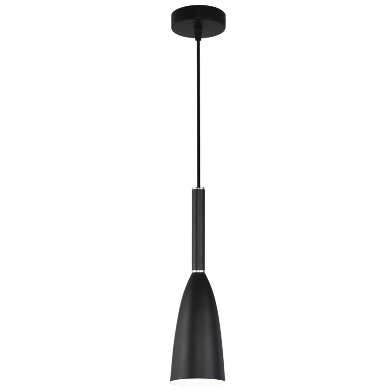 Black Metal Pendant 1 Light