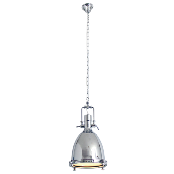 Brin Industrial Polished Chrome Pendant Light