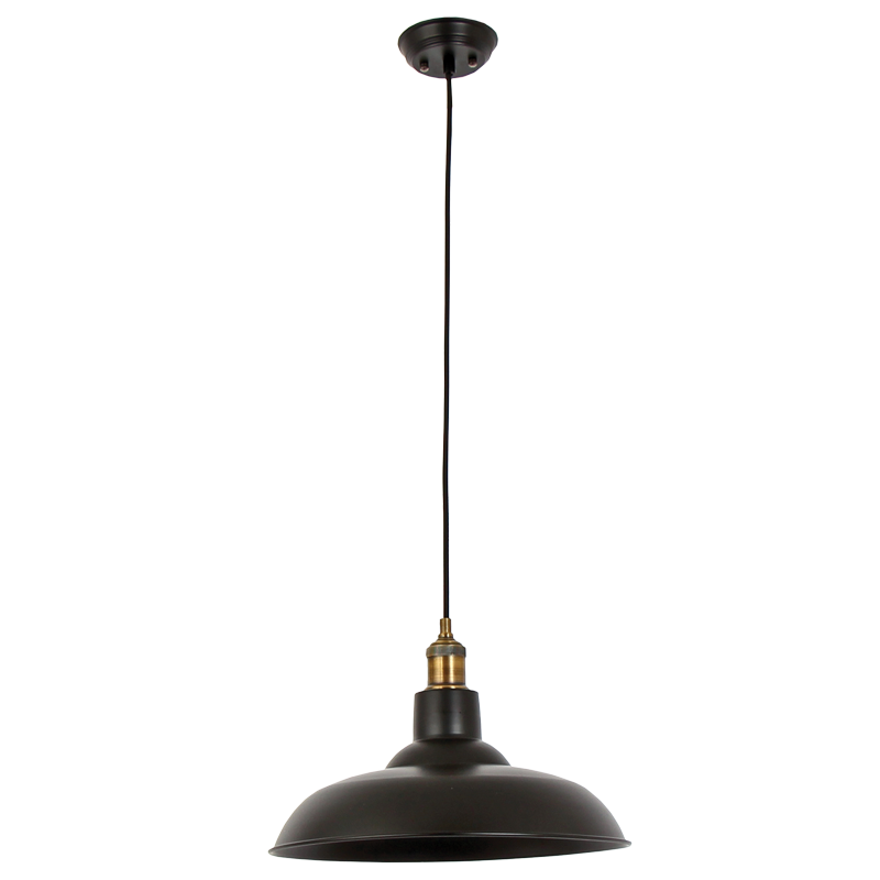 Black & Antique Brass Pendant Light