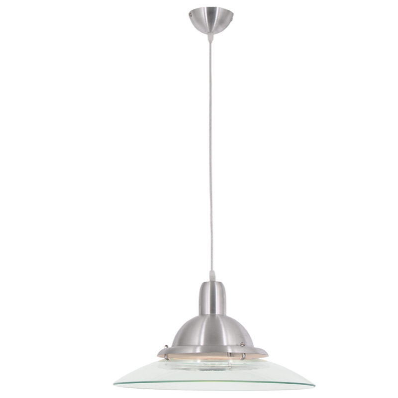 Aluminium and Clear Glass Pendant Light
