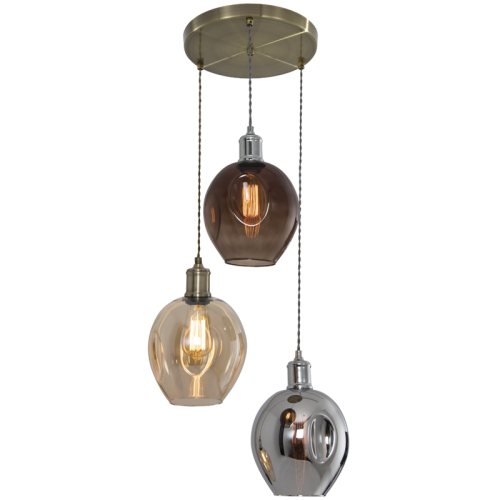 Antique Brass Pendant 3 Light