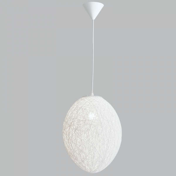White Egg Twine Pendant Light