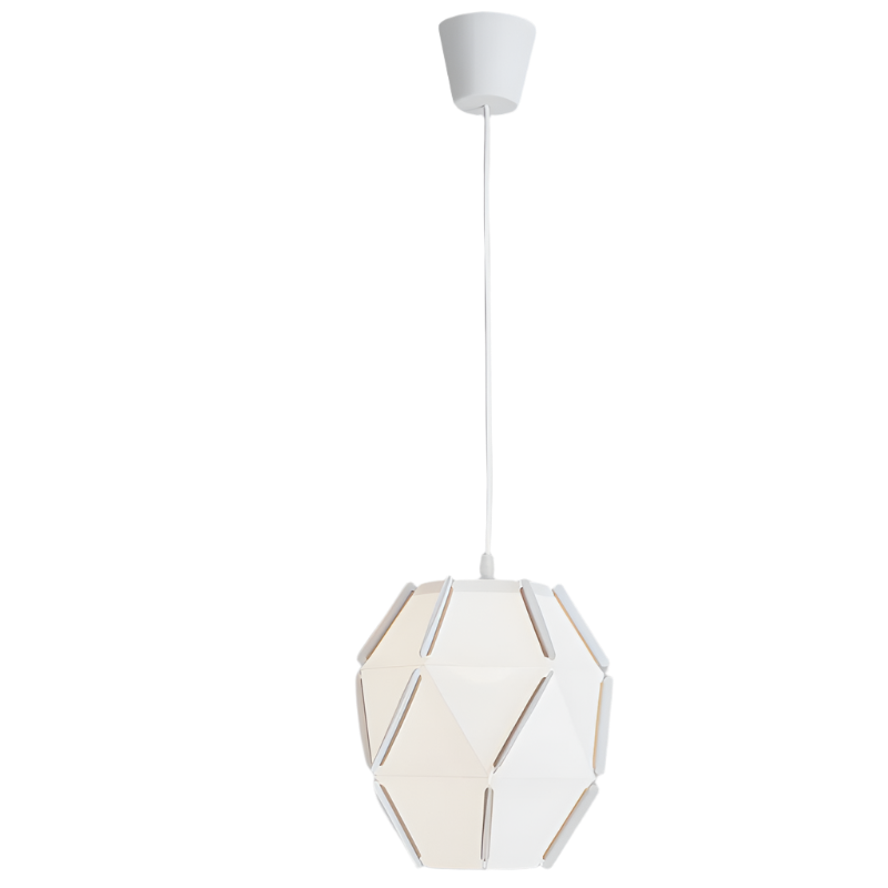 White Pendant Light - Fabric Covering