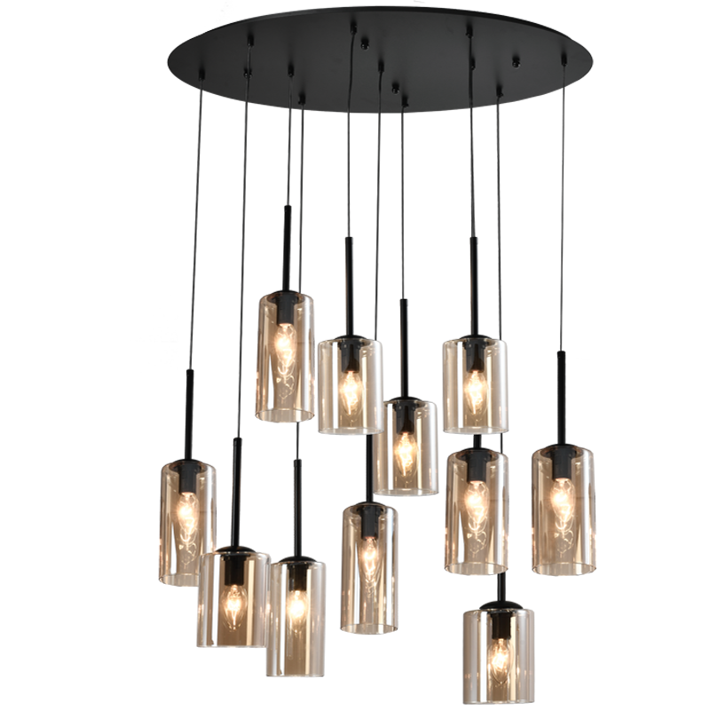Akroyd 11 Light Amber Glass Pendant